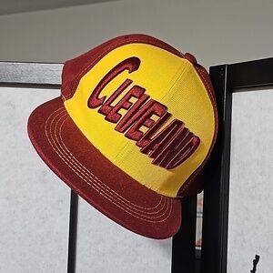 Cleveland Snapback Hat Vintage‎ Six Flags